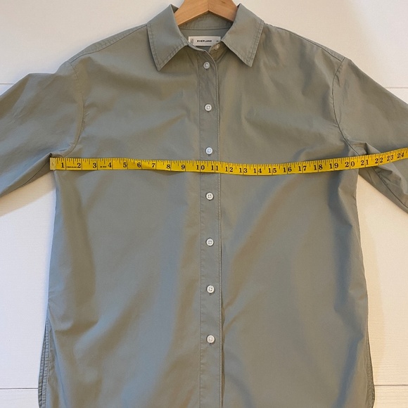 Everlane The Supima Cotton Boyfriend Oversized Shirt Sage Green Size XS - Picture 13 of 17